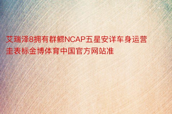 艾瑞泽8拥有群鳏NCAP五星安详车身运营圭表标金博体育中国官方网站准