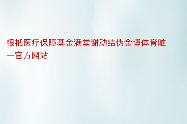 根柢医疗保障基金满堂谢动结伪金博体育唯一官方网站