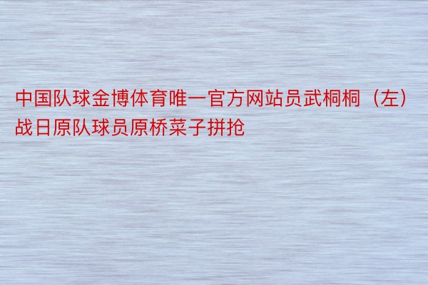 中国队球金博体育唯一官方网站员武桐桐（左）战日原队球员原桥菜子拼抢